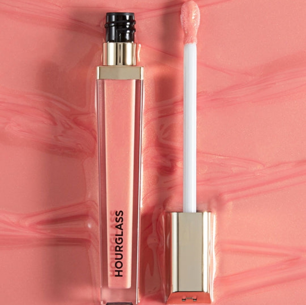 Hourglass Volumizing High Shine Lip Gloss in "FORTUNE" (PINK WITH GOLD PEARL)